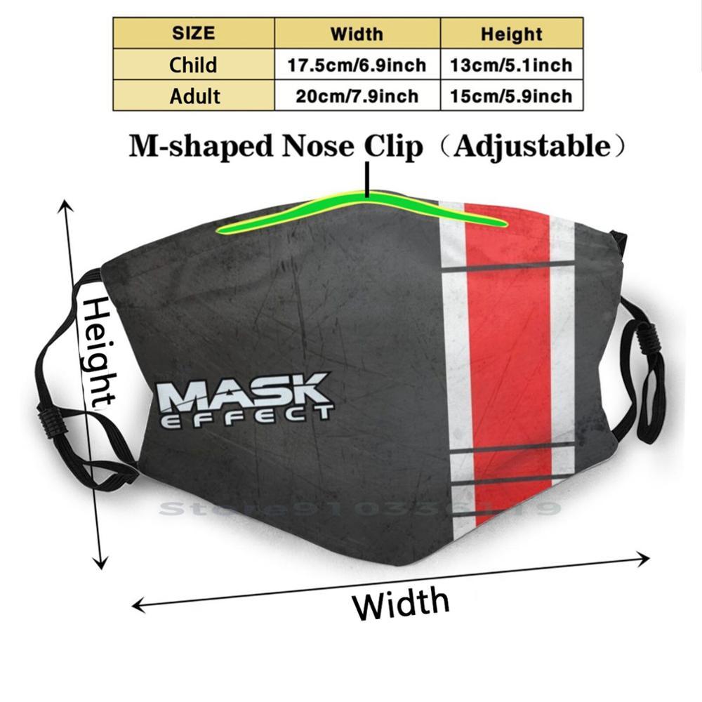 Изображение товара: Маска для лица с эффектом N7 полосы печати многоразовый Pm2.5 фильтр DIY маска для лица для детей с принтом «Mass Effect» N7 игровая Gamer видеоигры игры Tali