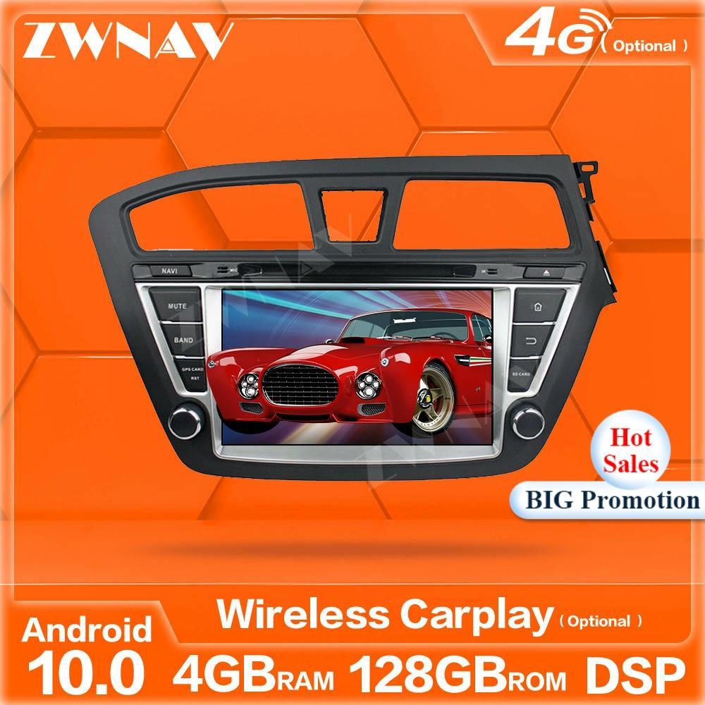 Изображение товара: 128 ГБ беспроводной Carplay Android 10,0 экран плеер для Hyundai I20 2014 2015 2016 2017 GPS Navi Авто Аудио Радио Стерео головное устройство