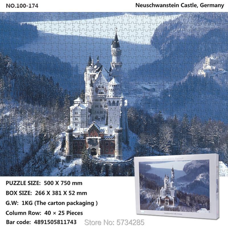 Изображение товара: Пазл с немецким архитектурным пейзажем, креативный современный домашний подвесной рисунок для детей, развлекательные подарки, 1000 шт.