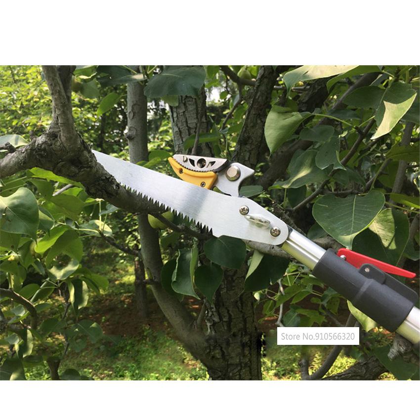 Изображение товара: Модернизированный Телескопический садовый резак для живой изгороди, высота 3 м, искусственная высота, ножницы для обрезки фруктовых деревьев, инструмент для обрезки высоких веток