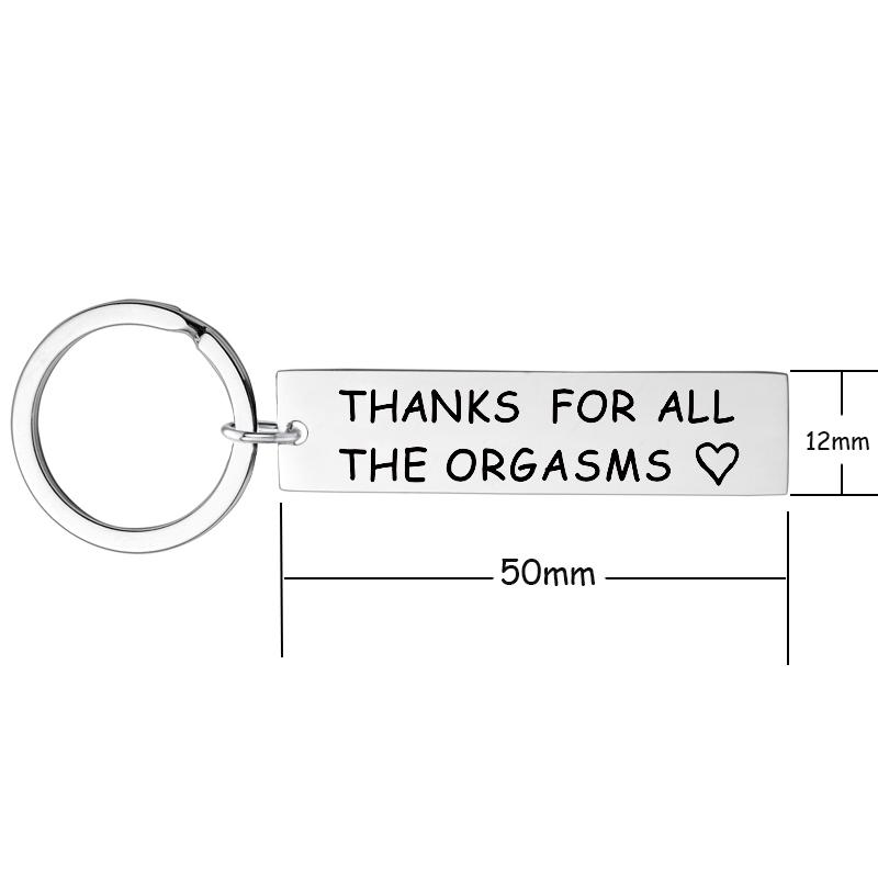 Изображение товара: Забавный брелок для пар с гравировкой из нержавеющей стали, кольцо для ключей для подруги, мужа, жены, подарок, кольцо для ключей