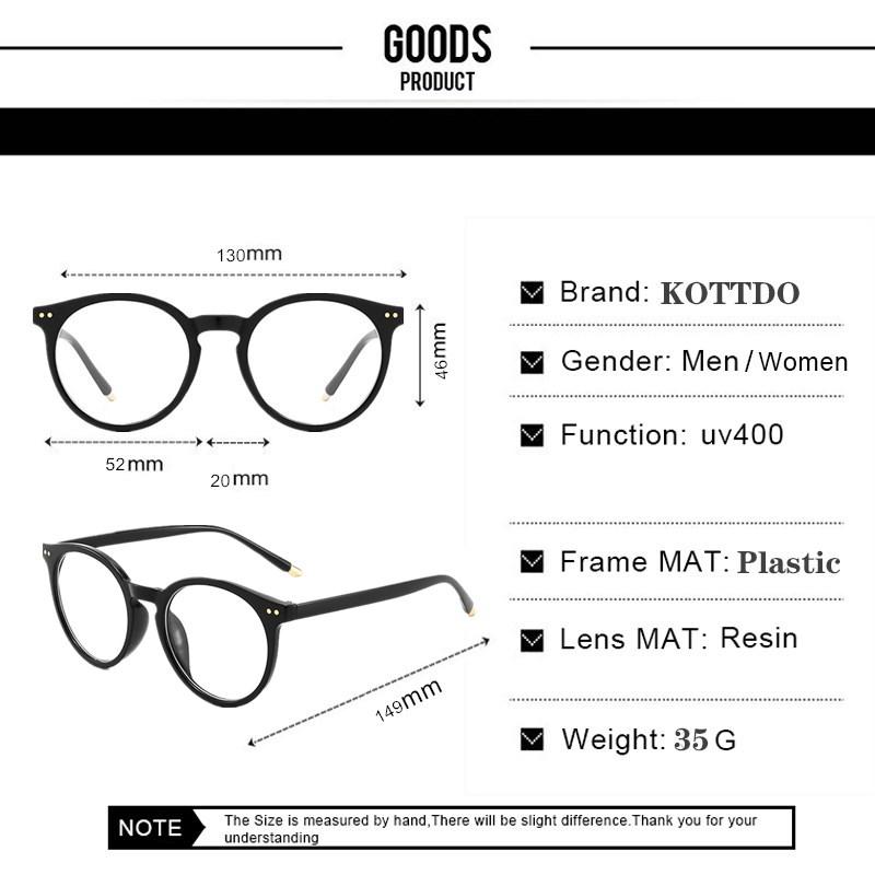 Изображение товара: 2021 модные очки большого размера круглые очки с защитой от синего света оптические очки для близорукости женские компьютерные очки классические пластиковые очки