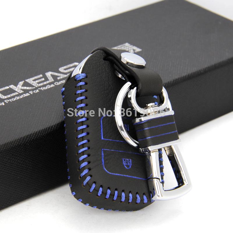 Изображение товара: Высококачественный кожаный чехол для ключа дистанционного управления LUCKEASY, чехол-держатель для Honda Fit 2014