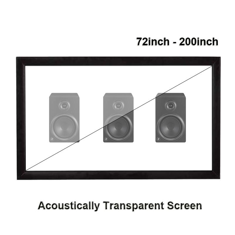 Изображение товара: Yovanxer звуковой акустический прозрачный экран проектора плетение Перфорированный Алюминиевый сплав Флокирование фиксированная рамка