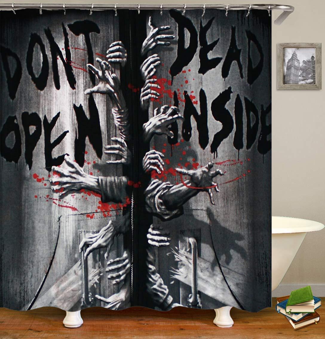 Изображение товара: Хэллоуин ужасные занавески для душа для ванной комнаты с крючками полиэстер Ходячие мертвецы