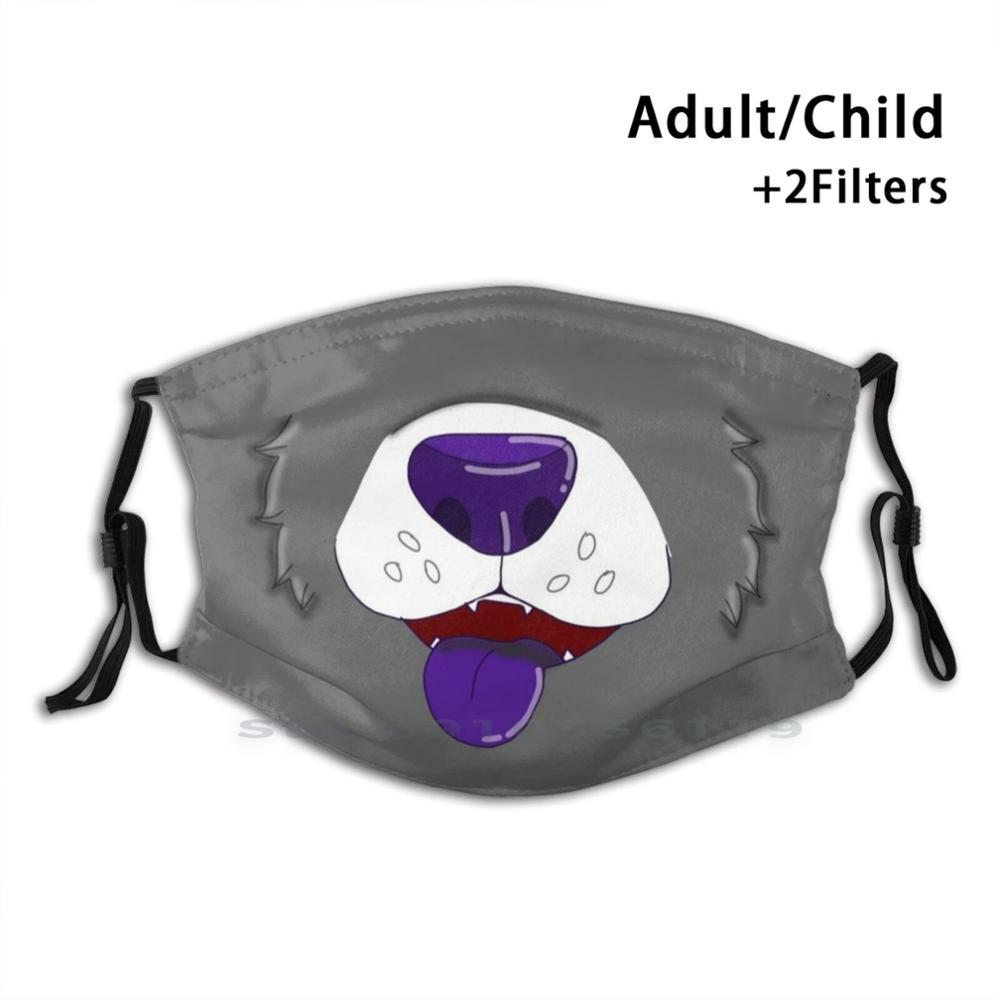 Изображение товара: Маска Luna моющаяся смешная с фильтром, пушистая маска для лица для взрослых и детей