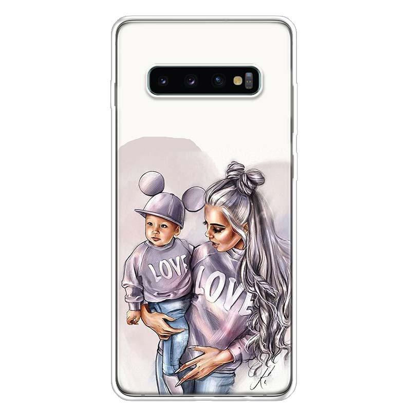 Изображение товара: Чехол для телефона Super Baby Mon Girls Queen для Samsung Galaxy S20 FE S21 S22 Ultra S10 Lite S9 S8 Plus S7 Edge J4 + арт Coque Fundas