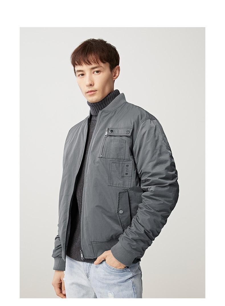 Изображение товара: Мужская куртка-бомбер, Повседневная однотонная куртка на зиму, 2020, размера плюс, M-3XL