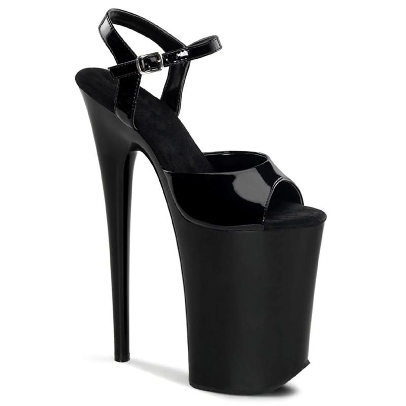 Изображение товара: Босоножки для танцев на Пилоне, черные, сексуальная обувь для танцев, 23 см