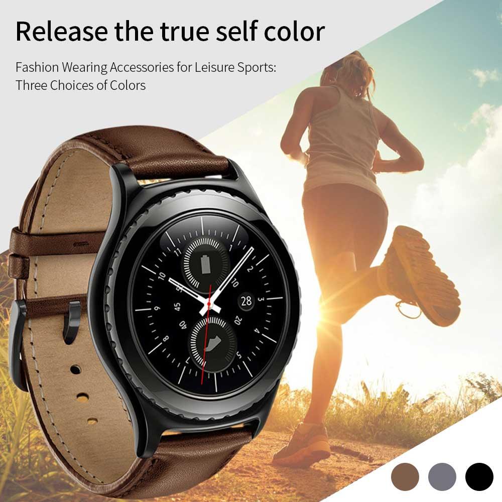 Изображение товара: Сменный ремешок для наручных часов 20 мм для Samsung Galaxy Garmin, Универсальные высококачественные износостойкие браслеты из натуральной кожи