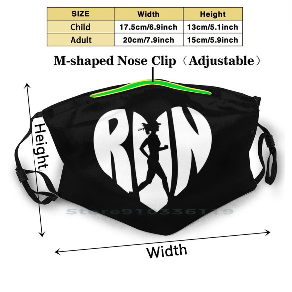 Изображение товара: Многоразовая маска для лица Run Love с фильтрами, детская спортивная маска для бега, походов, бега, тренировок, футбола