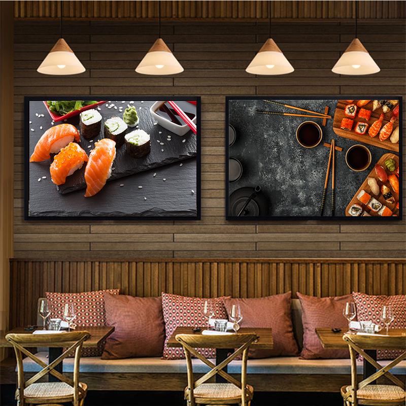 Изображение товара: HD печать на стену, постер с рисунком суши, еды, в скандинавском стиле, живопись на холсте, свежее искусство, украшение для гостиной, домашняя живопись на холсте