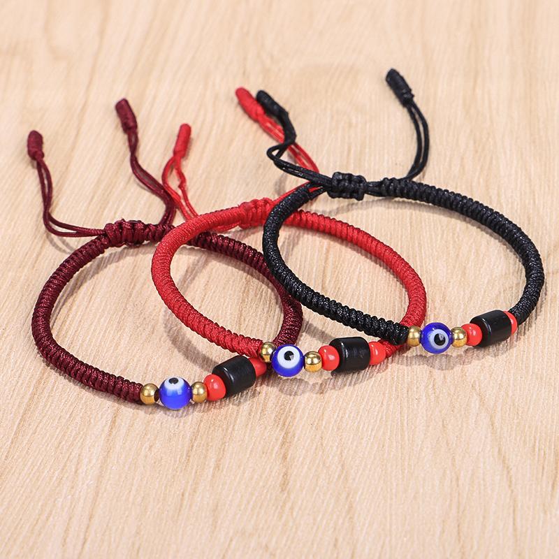 Изображение товара: Браслет ручной работы для женщин, тибетский буддийский защитный браслет для мужчин, сглаз, натуральный узел, веревка, браслет для пар