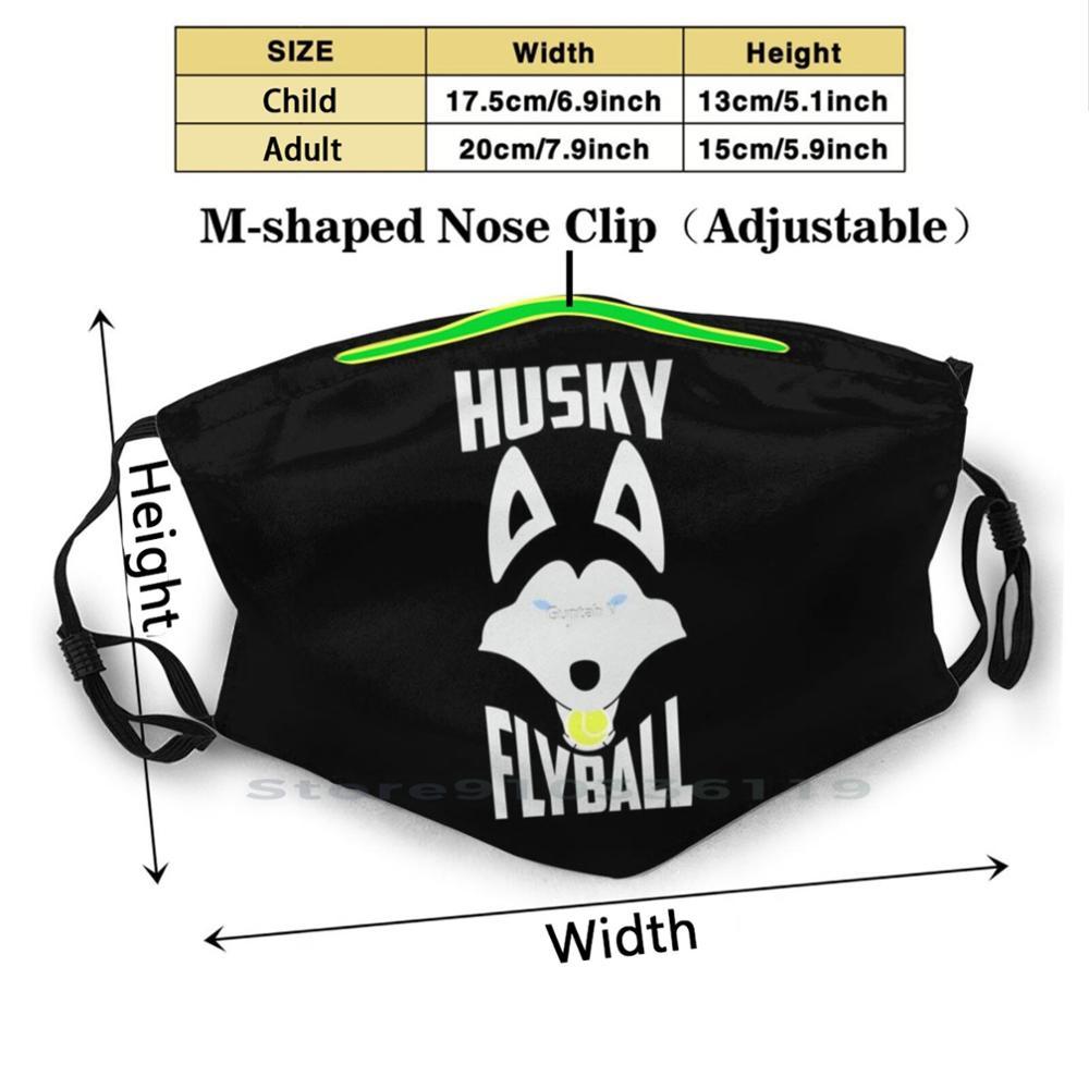 Изображение товара: Minimalistic Siberian Husky Playing Flyball Reusable Mouth Face Mask With Filters Kids Flyball Dog Training Border Collie