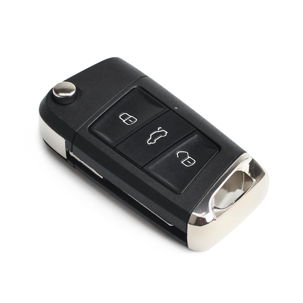Изображение товара: Модифицированный 3-кнопочный откидной пульт дистанционного управления KEYYOU чехол для автомобильного ключа для VW Golf 4 5 Passat B5 B6 Polo Touran для Seat For Skoda Key