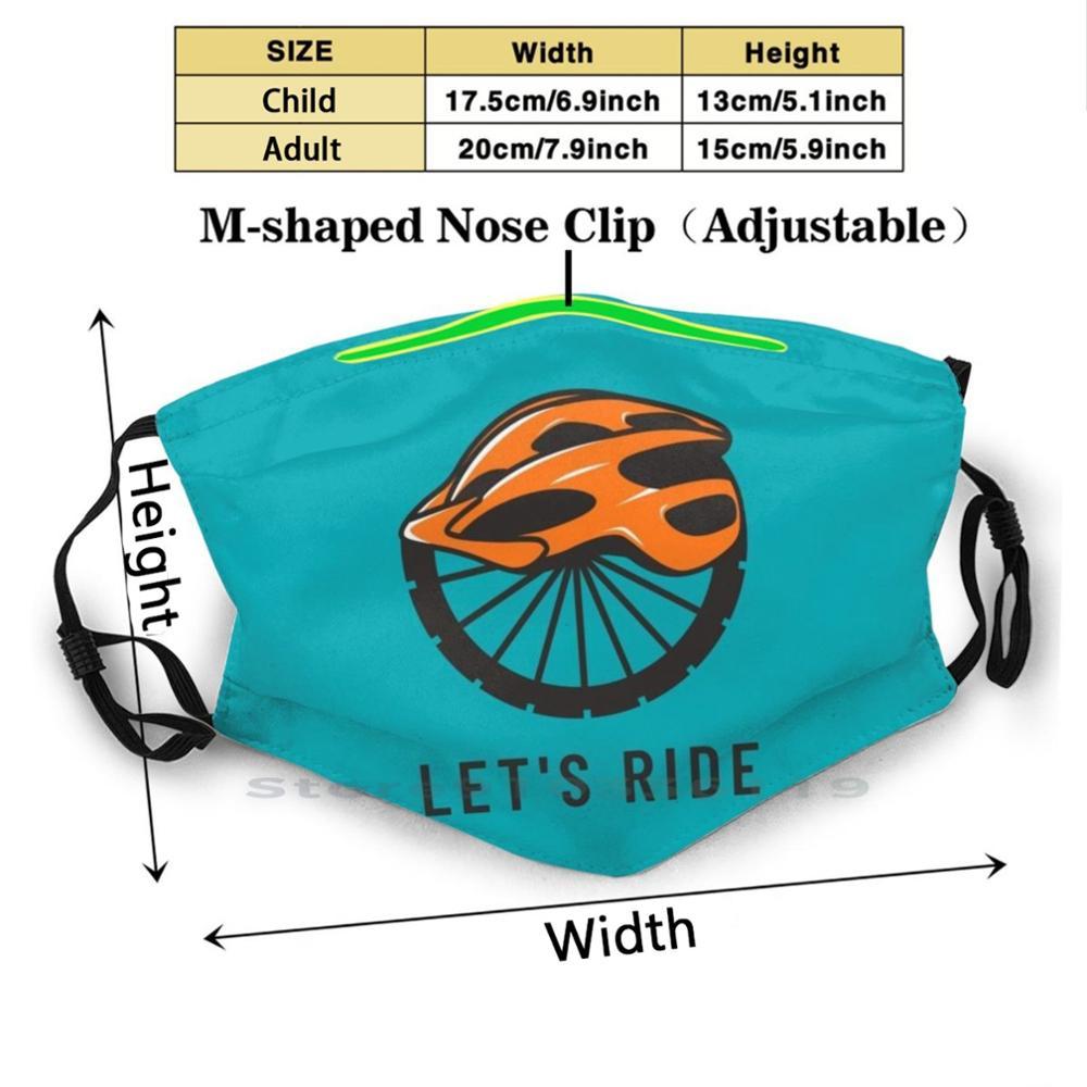Изображение товара: Маска для лица с фильтром, моющаяся смешная маска для езды на велосипеде, для взрослых и детей