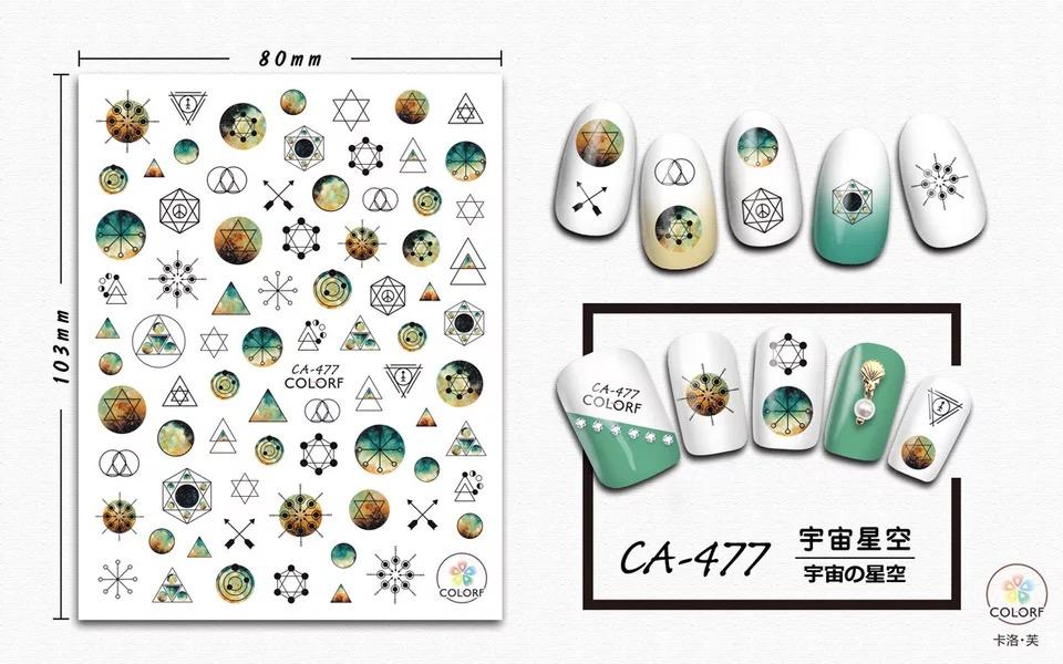 Изображение товара: 3d наклейки для дизайна ногтей, наклейки для ногтей, CA-473 дизайнов, украшения для стразы, экспорт из Японии