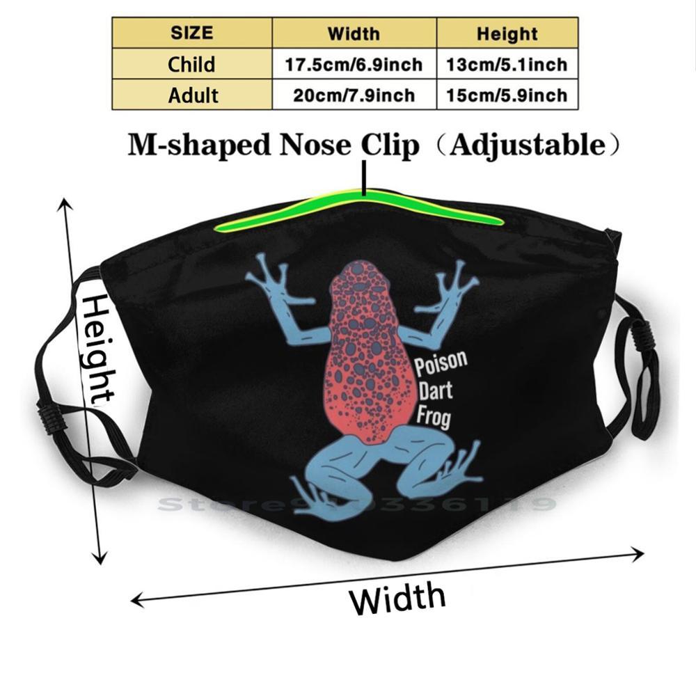 Изображение товара: Ядовитая Дротика Лягушка-красный экзотические животные тексты-дождевой лес взрослые дети моющаяся смешная маска для лица с фильтром токсичная амфибия Бразилия