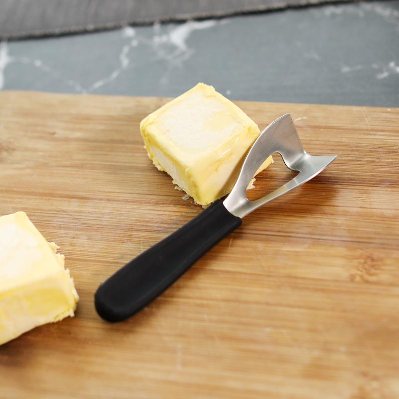 Изображение товара: Нож для резки масла из нержавеющей стали 304, домашний нож для резки сыра, силиконовая ручка