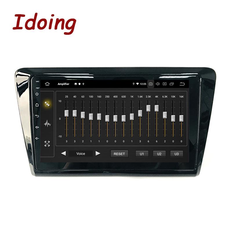 Изображение товара: Автомобильный мультимедийный плеер Idoing, автомагнитола под управлением Android, с функцией GPS-навигации, Bluetooth 5,0, для Skoda Rapid 2013-2020, типоразмер 2 Din