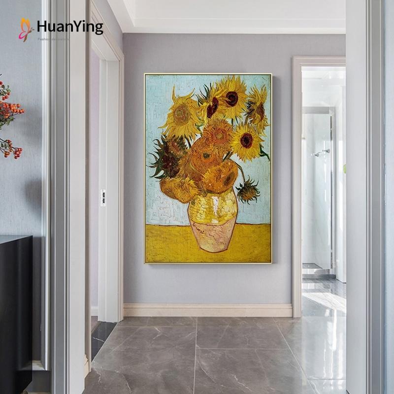 Изображение товара: Картина на холсте с изображением известных цветов Ван Гога, постер, изображения подсолнухов, ирисов для гостиной, столовой, современное настенное искусство, домашний декор
