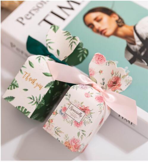 Изображение товара: Подарочная коробка для конфет, Подарочная коробка для свадьбы, вечерние подарочные коробки, экологичные крафт-пакеты