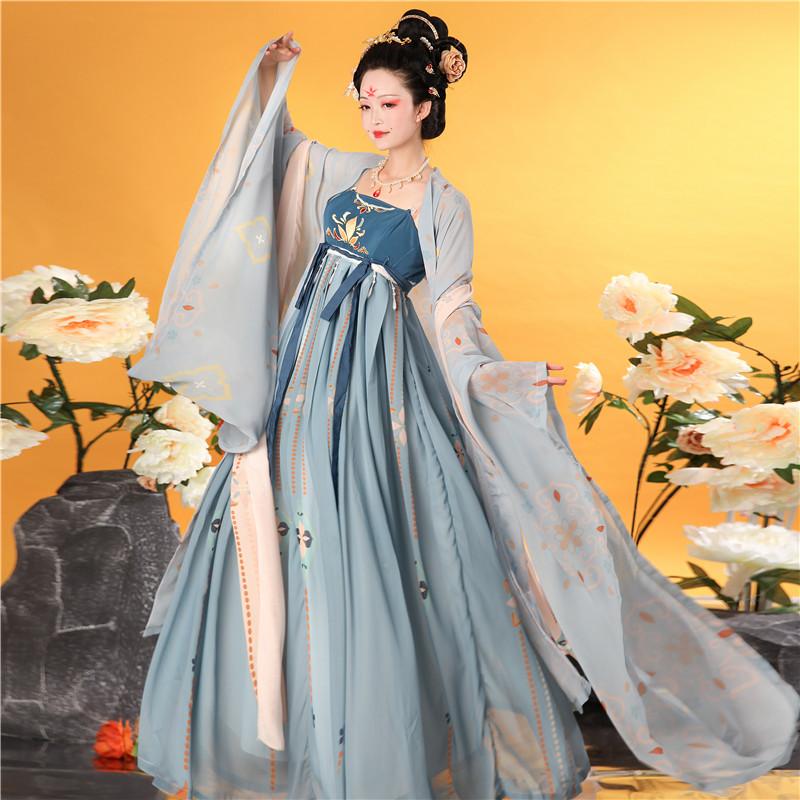 Изображение товара: Женская Китайская одежда, праздничный наряд, Сказочная вышивка, старинные фолк, сценические танцевальные костюмы, традиционный костюм ханфу