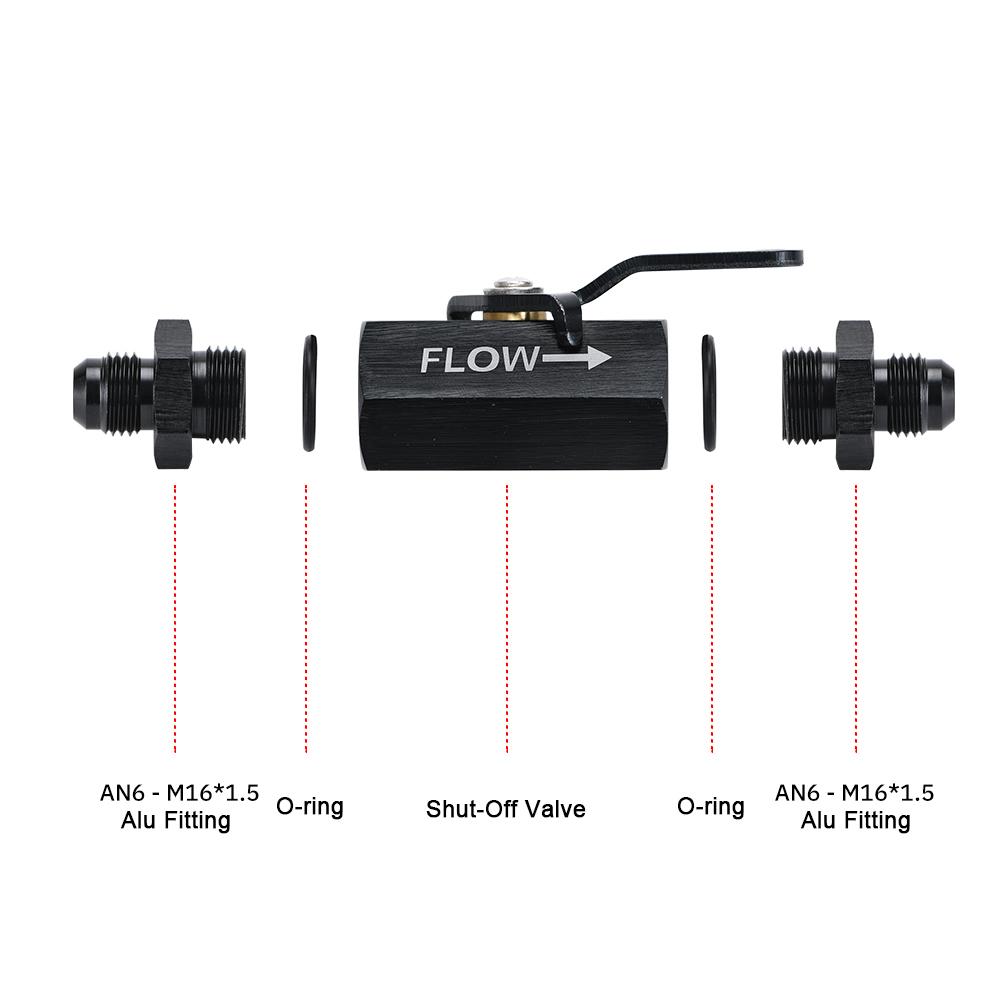 Изображение товара: Hypertune - AN6 AN8 AN10 алюминиевый Встроенный топливный фильтр отключение клапана фитинг w/кабель рычаг 1 шт