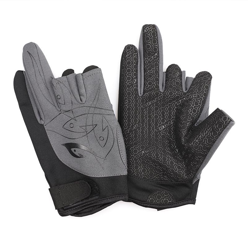 Изображение товара: Японские зимние теплые рыболовные перчатки RYOJIN с тремя пальцами, мужские перчатки Egfishing Luya, теплые Нескользящие, M-L-XL