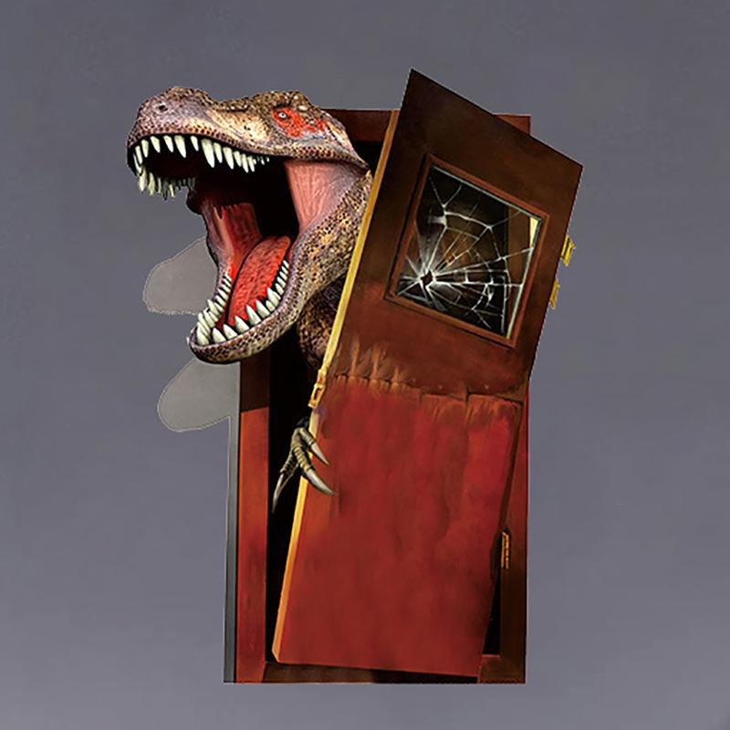 Изображение товара: 3D креативная Настенная Наклейка в виде динозавра s, самоклеящиеся Настенные обои, фоновые обои для гостиной, декор для стен, домашний художественный стикер, украшение