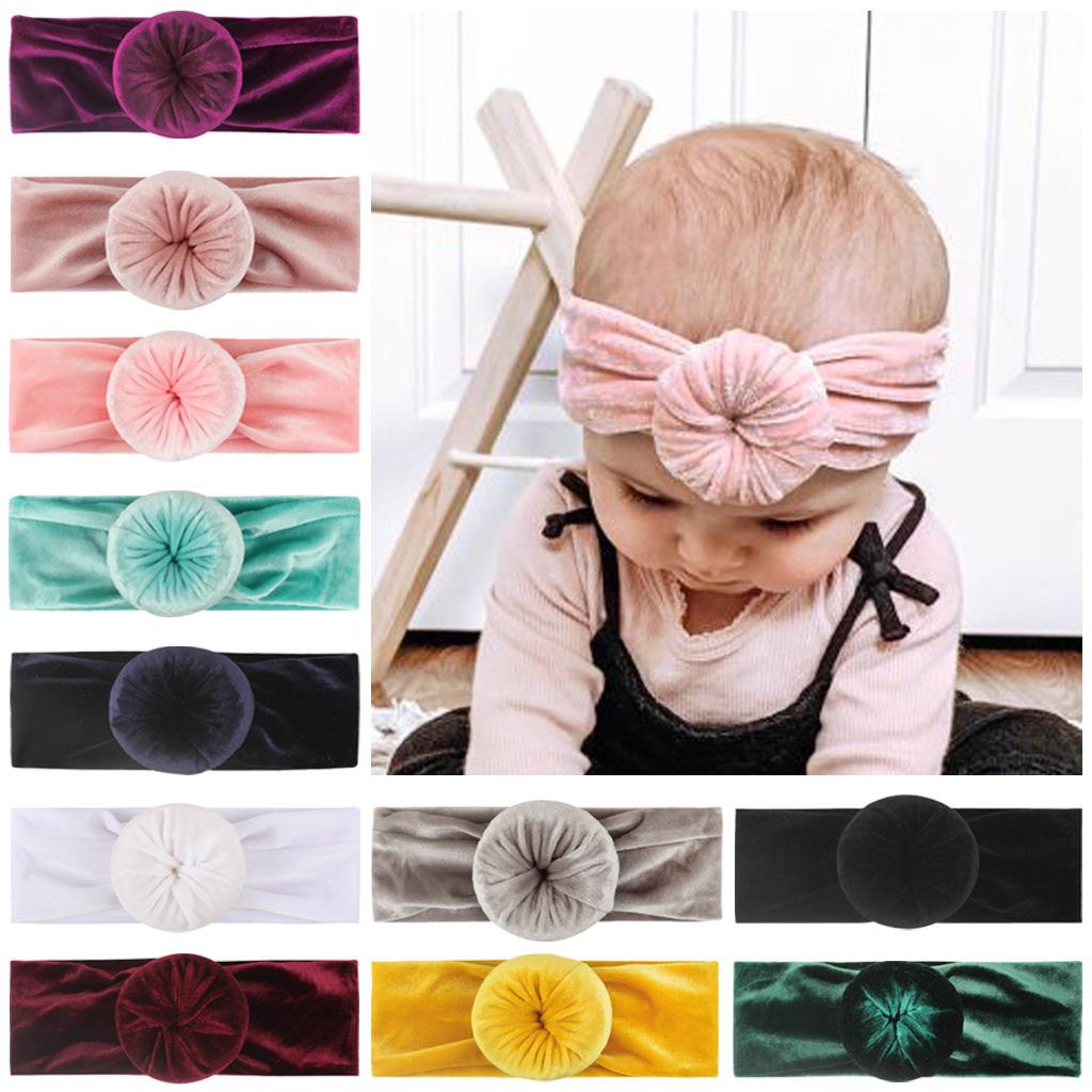 Изображение товара: Yundfly/Мягкая повязка на голову для новорожденных; Повязка на голову с узлом для маленьких девочек; Широкая повязка на голову; Детский ободок для волос; Аксессуары для фотосессии