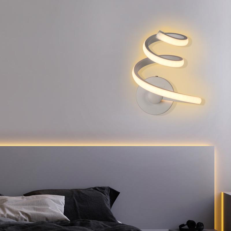 Изображение товара: Светодиодная настенная лампа в скандинавском стиле, простой современный прикроватный светильник для спальни, коридора, лестницы, креативный индивидуальный настенный светильник для гостиной