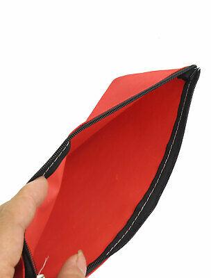 Изображение товара: ПВХ холст застежка-молния шестигранный узор бумажная ручка сумка держатель красный