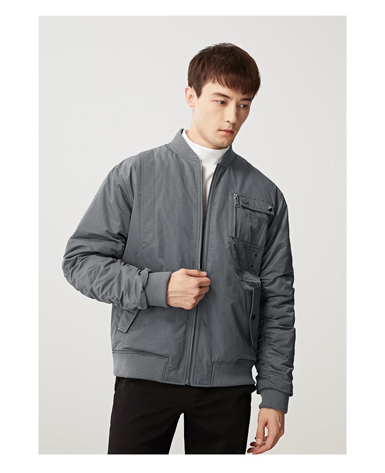 Изображение товара: Мужская куртка-бомбер, Повседневная однотонная куртка на зиму, 2020, размера плюс, M-3XL
