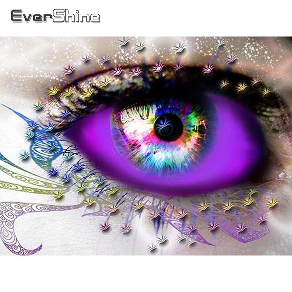 Изображение товара: EverShine Алмазная мозаика полная компоновка глаз алмазная картина полная дрель квадратная Картинка из страз Алмазная вышивка декор стен