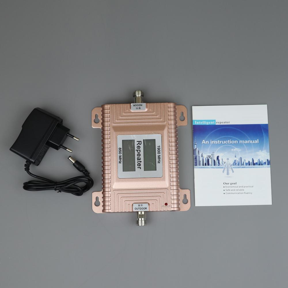 Изображение товара: Усилитель мобильного сигнала ZQTMAX gsm 850 МГц 1900 МГц 2g 3g 4g, усилитель сигнала cdma pcs, ретранслятор для дома и офиса + комплекты антенн