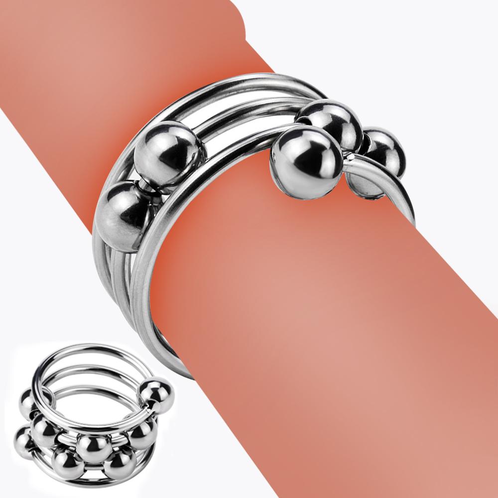 Изображение товара: Penis Ring Stainless Rings Head Glan Stimulating Adult Product Male Sex Toys Metal Ring Adult Sex Toys for Men Delay Ejaculation