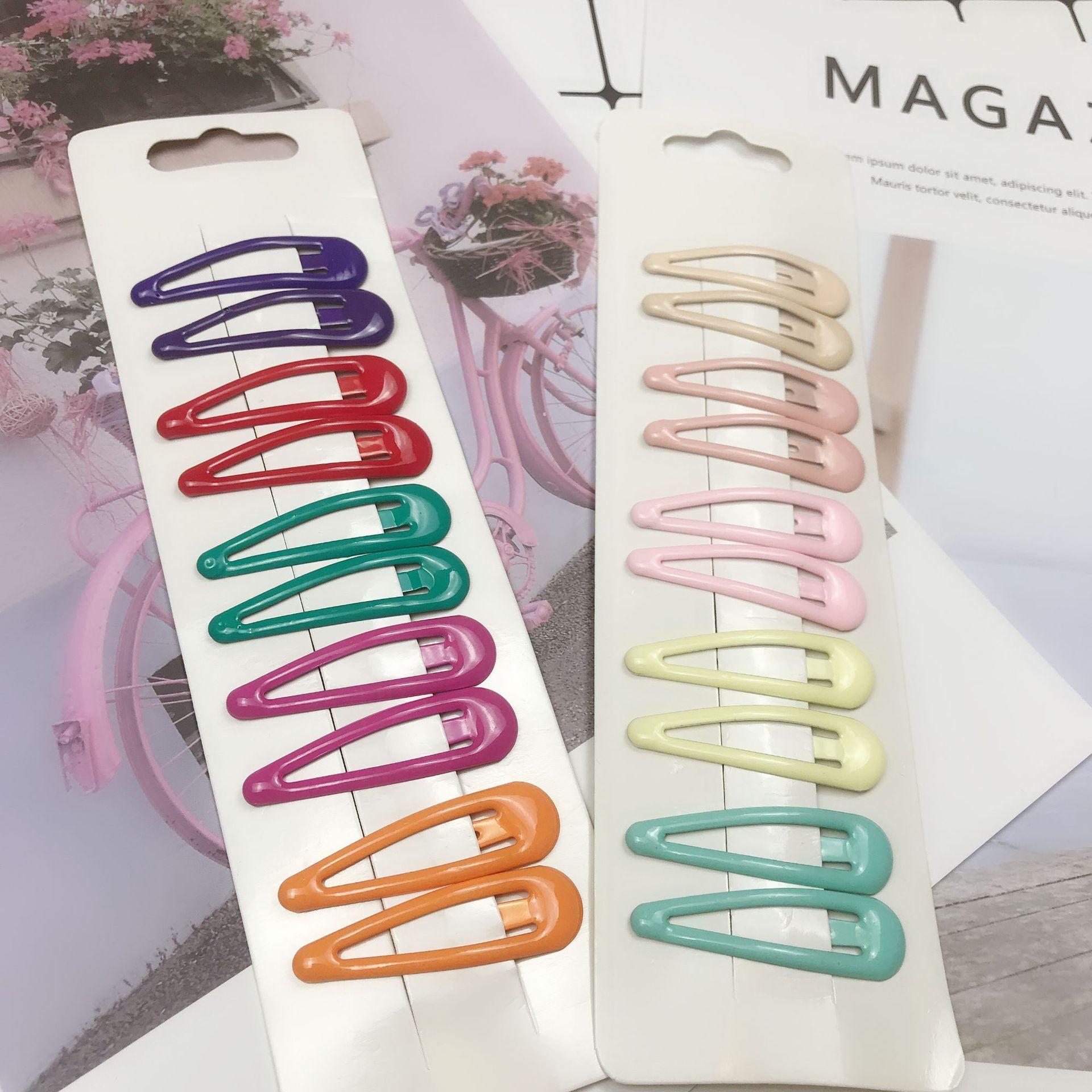 Изображение товара: 10Pcs/Set New BB Clips Cartoon Type Metal Candy Color Girls Hairpins Hair Clip Kids Headwear Children Styling Accessories Baby