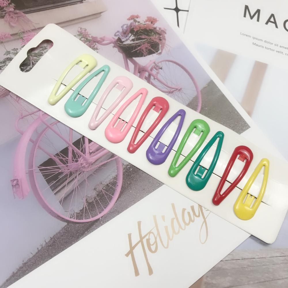 Изображение товара: 10Pcs/Set New BB Clips Cartoon Type Metal Candy Color Girls Hairpins Hair Clip Kids Headwear Children Styling Accessories Baby