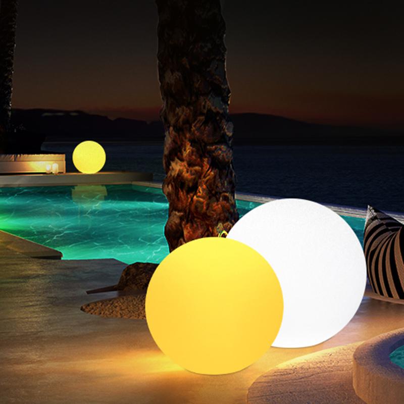 Изображение товара: Цветной уличный садовый светящийся шар, уличная лампа, светодиодный светильник для бассейна, светсветильник для сада, лампы для газона