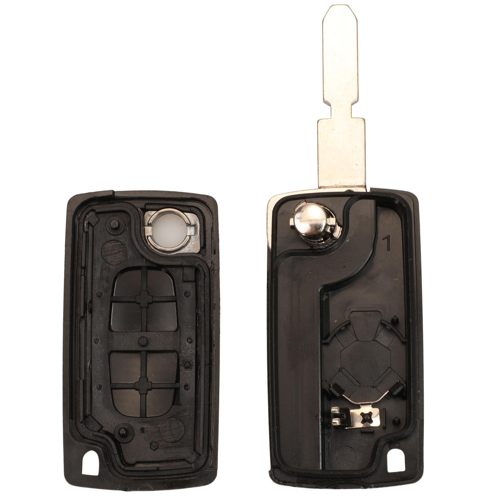 Изображение товара: Kutery Складной Дистанционный Автомобильный ключ оболочка для Citroen для Peugeot 406 607 3 кнопки CE0536 с зажимом для батареи NE78 замена лезвия