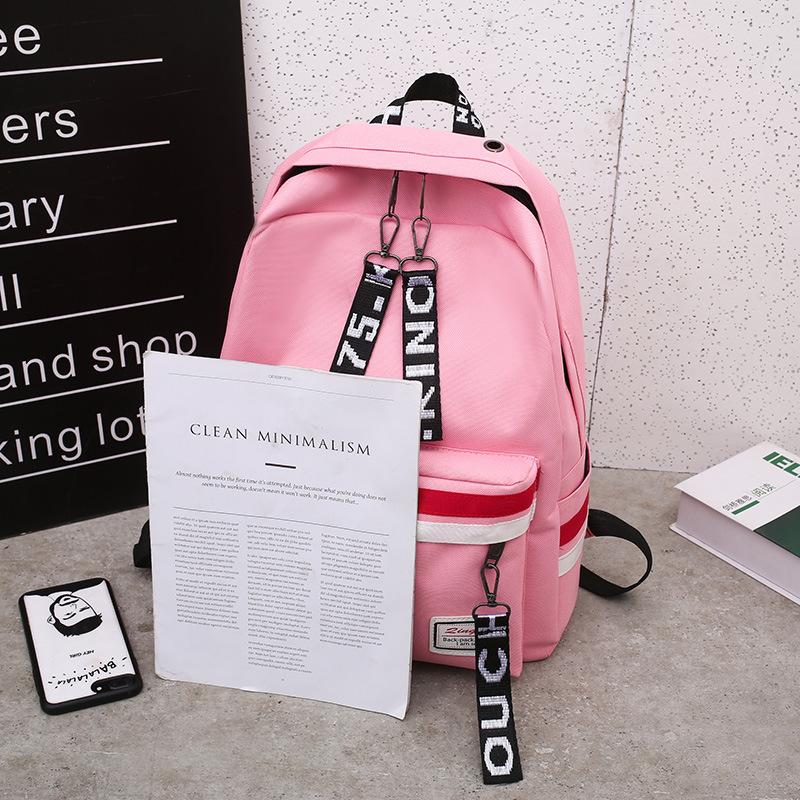 Изображение товара: Студенческий холщовый рюкзак для девочек-подростков в полоску, сумки на плечо, дорожный рюкзак, корейский консервативный стиль, школьные сумки для книг