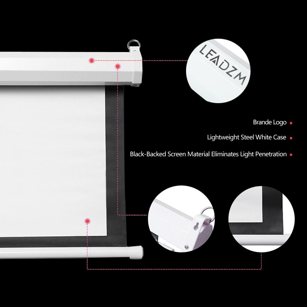 Изображение товара: Моторизованный экран для проектора с дистанционным управлением матовый белый 100 