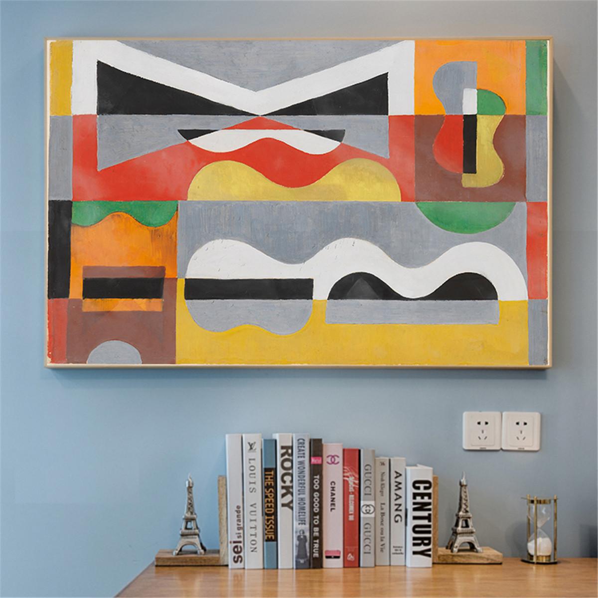 Изображение товара: Абстрактный скандинавский постер с разноцветным сращиванием, холст с принтом, настенная живопись, украшение для гостиной и дома