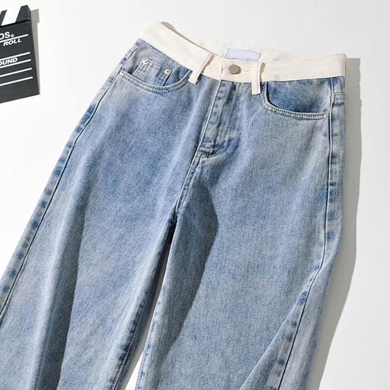 Изображение товара: Джинсы GOPLUS женские, брюки в стиле пэчворк, мешковатые синие джинсы МОМ, женские брюки с высокой талией, женские брюки Spijkerbroeken дамские C10785