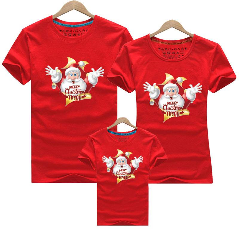 Изображение товара: 2020 Рождественская сочетающаяся футболка для семьи Рождественская футболка для мамы и папы Рождественский принт оленя рубашка с коротким рукавом для мамы папы ребенка одежда