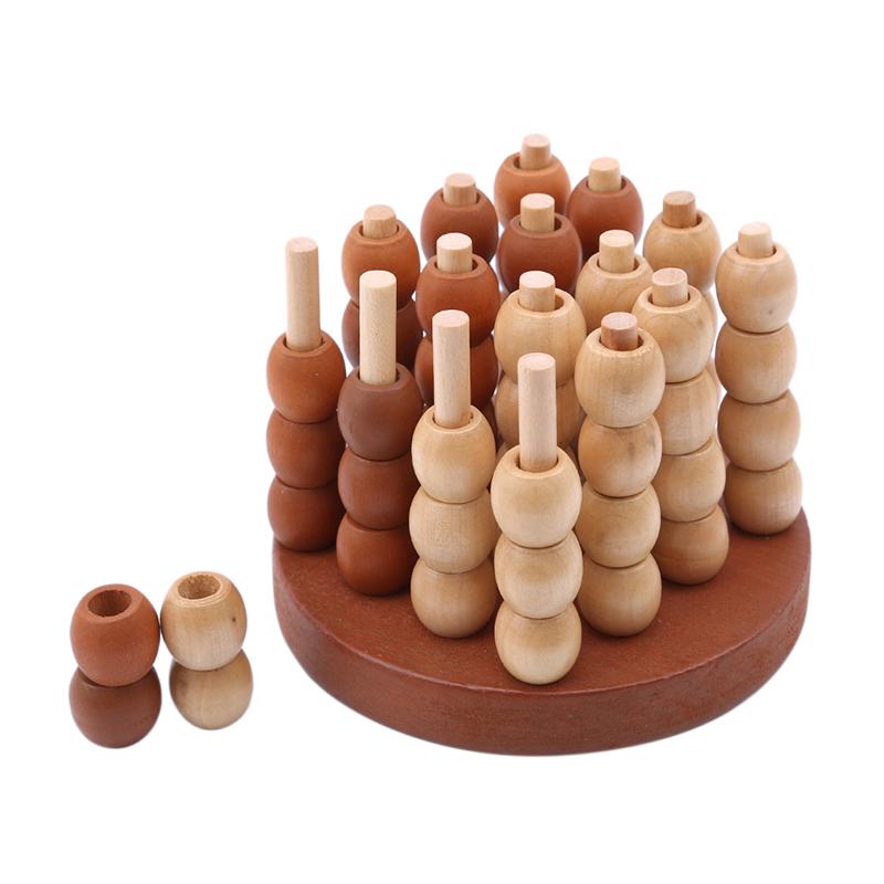 Изображение товара: Интерактивные игрушки, деревянные трехмерные шахматы, игрушки для детей и взрослых, пазлы, интересные шахматы