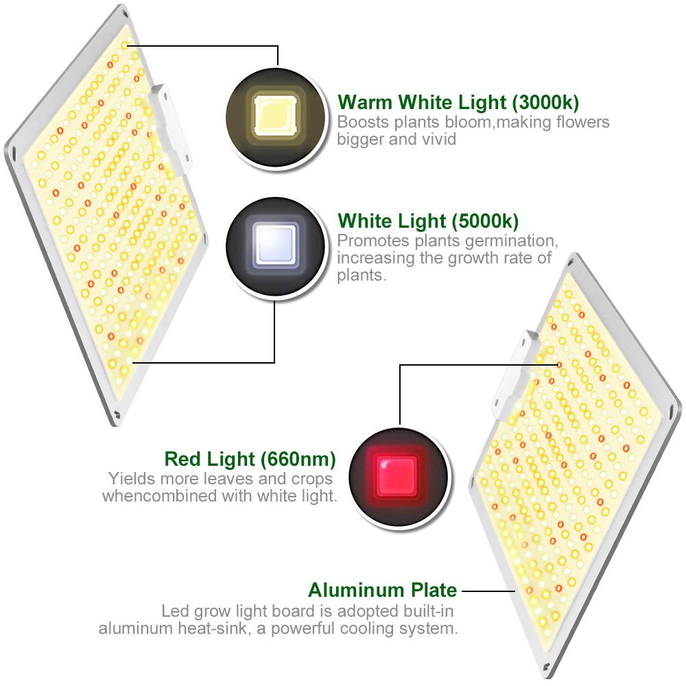 Изображение товара: Приглушаемая Квантовая Светодиодная лампа QBC 1000 Вт Samsung LM281B с ИК-подсветкой 3000K 5000K для комнатных растений, теплиц, тентов для выращивания