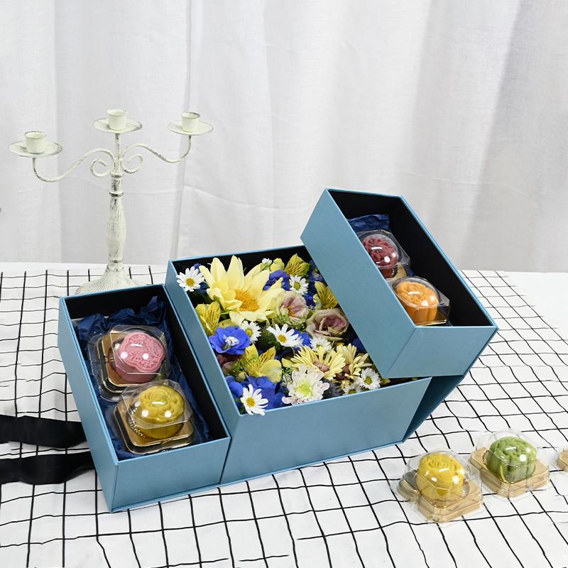 Изображение товара: Роскошная креативная деформация многослойная коробка для упаковки букета цветов портативная Подарочная коробка на день рождения с сюрпризом