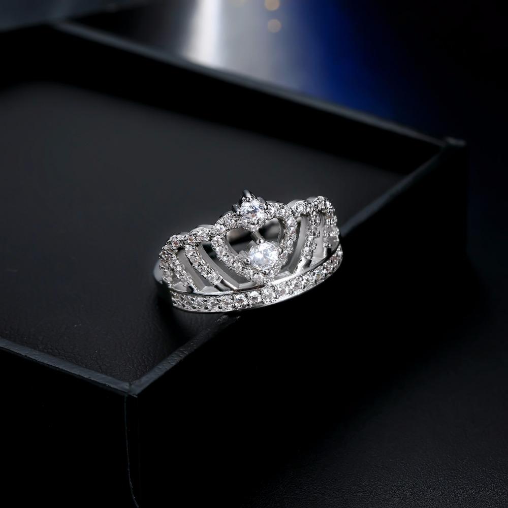 Изображение товара: Milangirl роскошная Корона из циркония женское свадебное кольцо с кристаллами ювелирные изделия Свадебные Кольца для женщин